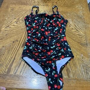 Cherry Print One-Piece Swimsuit